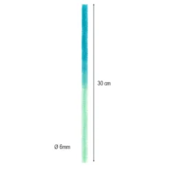 Premium-Chenille-Drähte, ColorMix, 30cm lang, Ø6mm, Farbverlauf in Grüntönen, 100 Stück