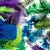 Premium-Flausch-Federn Duo, schlicht & gesprenkelt, 10g, grün, blau, violett