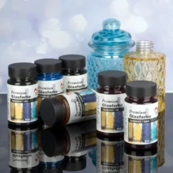 Premium-Glasfarbe, transparent, rot, 90ml