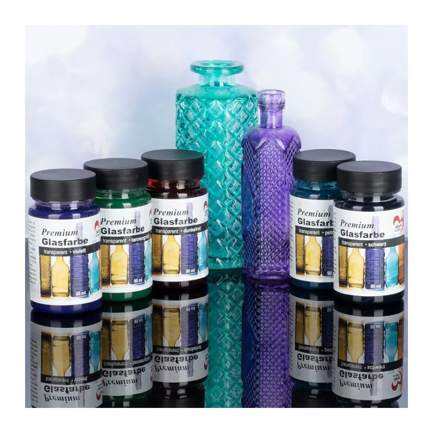 Premium-Glasfarbe, transparent, dunkelrot, 90ml