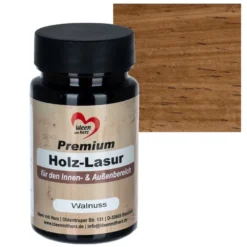 Premium-Holz-Lasur, für den Innen- und Außenbereich, 90ml, walnuss