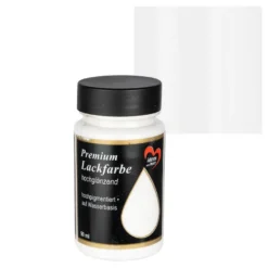 Premium-Lackfarbe, hochglänzend, weiß, 90ml