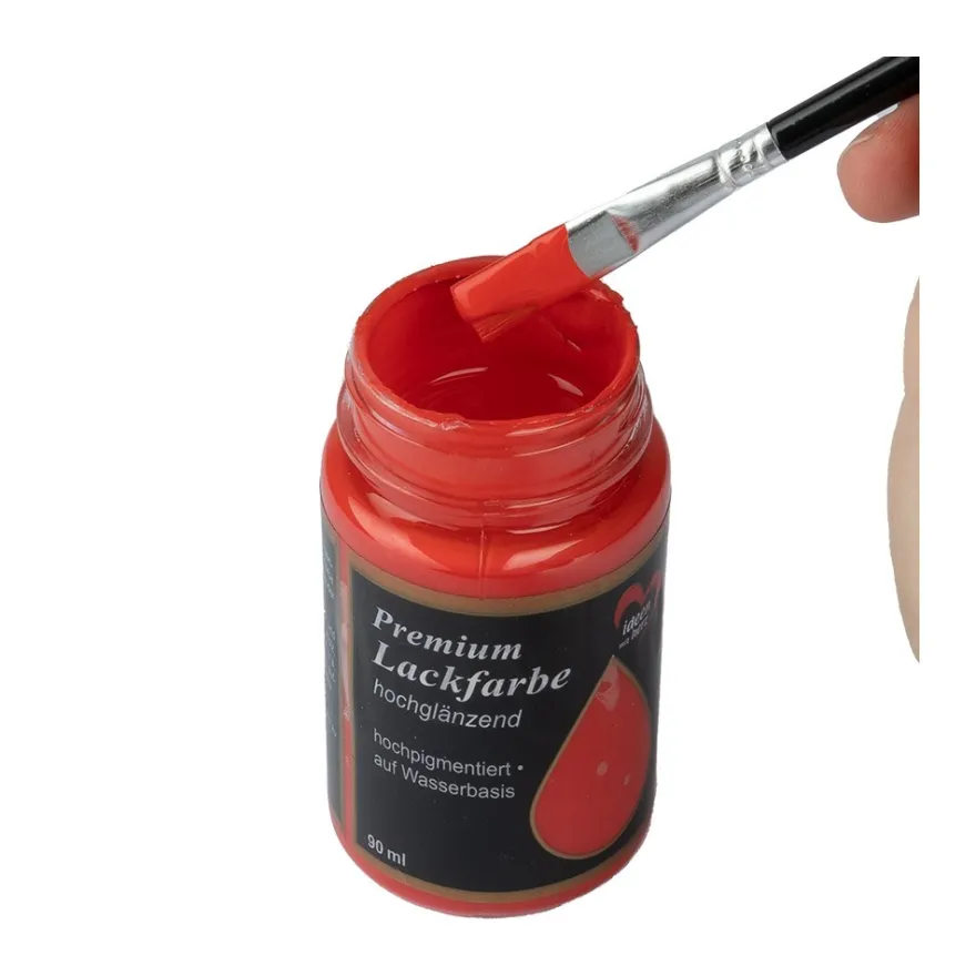 Premium-Lackfarbe, hochglänzend, rot, 90ml