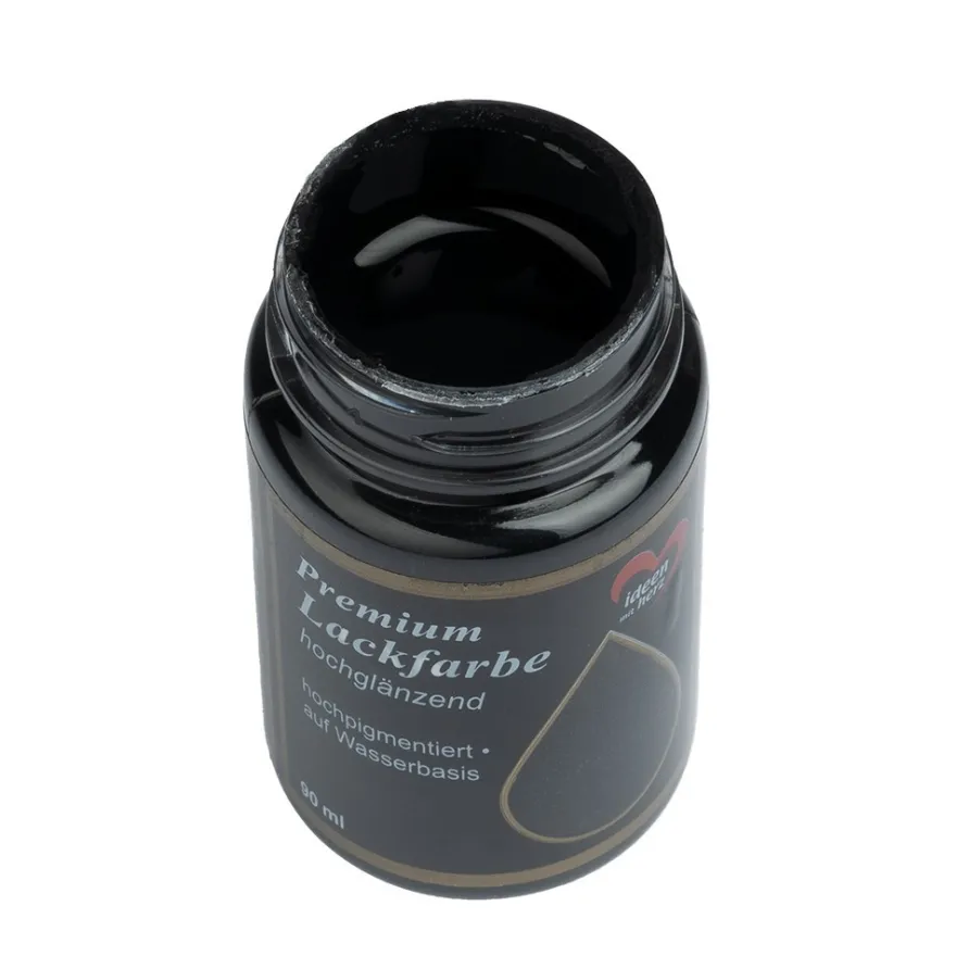 Premium-Lackfarbe, hochglänzend, schwarz, 90ml