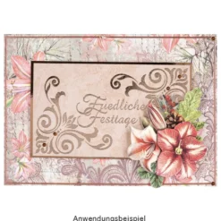 Premium-Relief-Transfers, Winterzeit, 10cm x 30cm, 5 verschiedene Metallicfarben, 10 Bogen