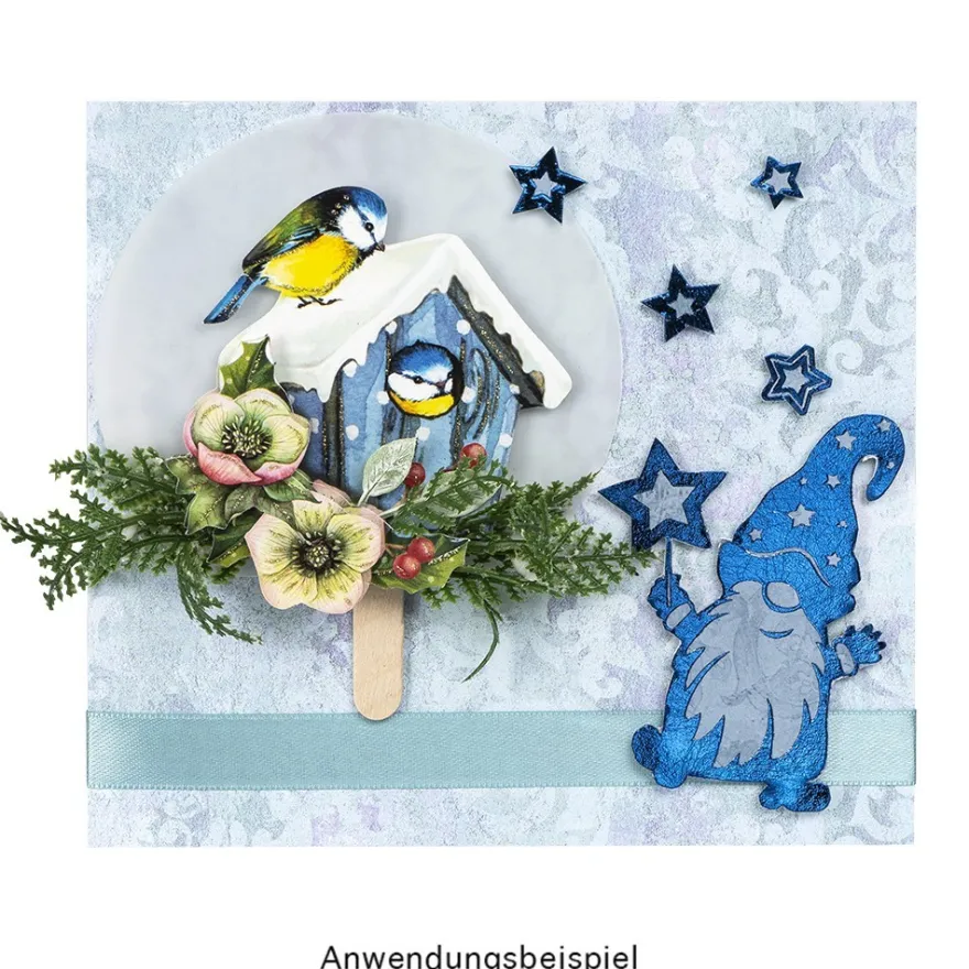Premium-Relief-Transfers, Winterzeit, 10cm x 30cm, 5 verschiedene Metallicfarben, 10 Bogen