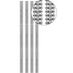 Premium-Schmuck-Bordüren Charme, 28cm, mit Glas-Kristallen, silber