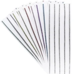 Premium Schmuck-Bordüren Jolina, 10cm x 30cm, mit Glas-Kristallen, 10 Stück