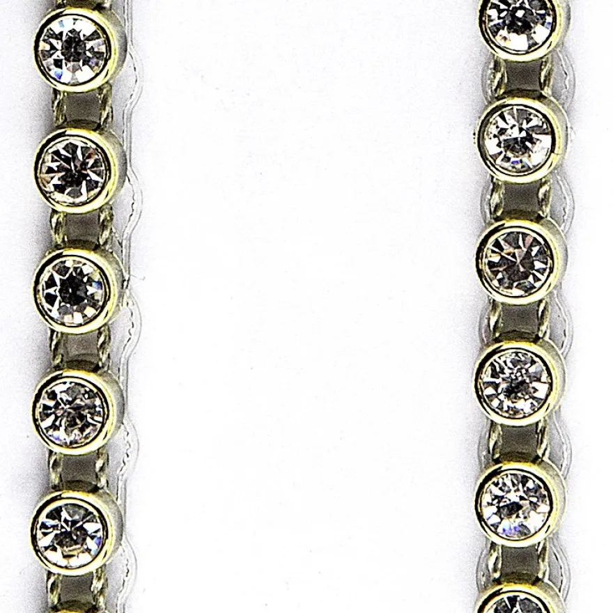 Premium Schmuck-Bordüren Jolina, 10cm x 30cm, mit Glas-Kristallen, 10 Stück