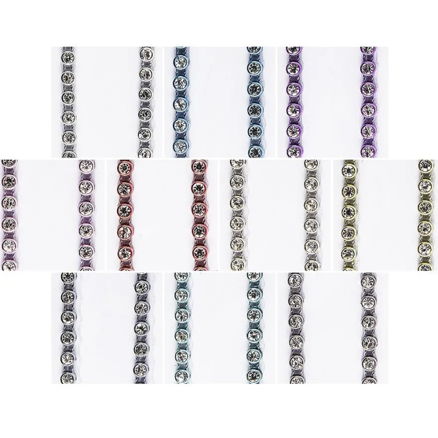Premium Schmuck-Bordüren Jolina, 10cm x 30cm, mit Glas-Kristallen, 10 Stück