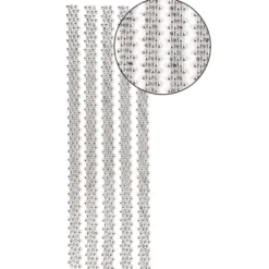 Premium-Schmuck-Bordüren "Royal", selbstklebend, 29cm, mit Glas-Kristallen, silber