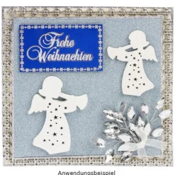 Premium-Schmuck-Bordüren "Strassblüte 2", selbstklebend, 29cm, silber