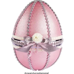 Premium-Schmuck-Bordüren "Strass-Trio", selbstklebend, 29cm, mit Glas-Kristallen, rosa