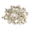 Premium-Schmucksteine, Schmetterling, 2cm x 1,2cm x 0,5cm, hellgold, mit Glaskristallen, 40 Stück