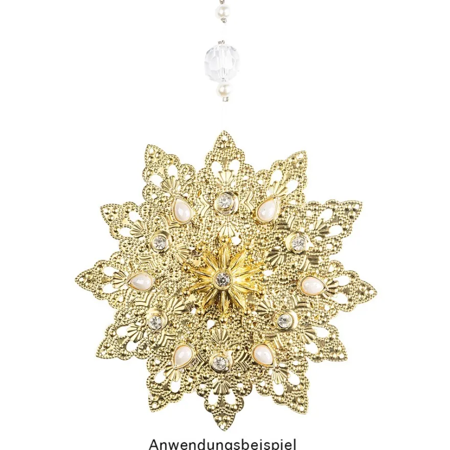 Premium-Schmucksteine, Tropfen, 1,8cm x 0,8cm, hellgold, Halbperle & Glaskristallen, 40 Stück