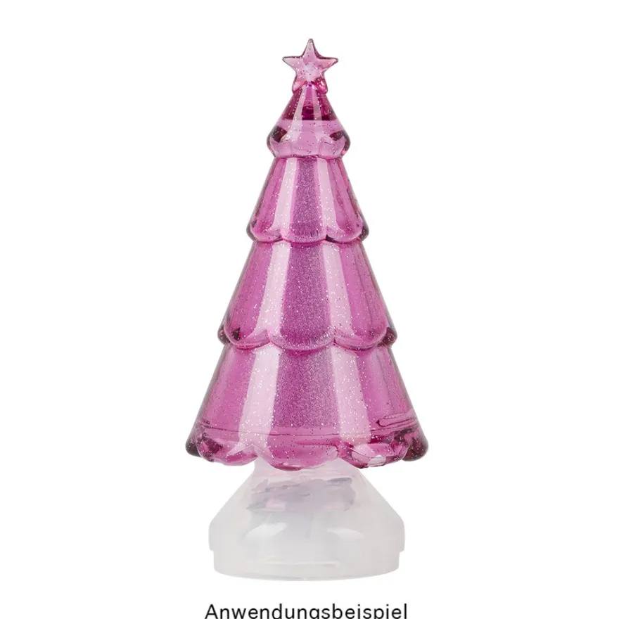 Premium-Tauchfarbe, Farbglas-Glitzer-Effekt, pink mit Silber-Glitzer, 250ml