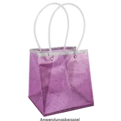 Premium-Tauchfarbe, Farbglas-Glitzer-Effekt, pink mit Silber-Glitzer, 250ml