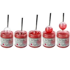Premium-Tauchfarbe, Farbglas-Glitzer-Effekt, rot mit Silber-Glitzer, 250ml