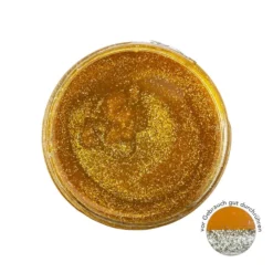 Premium-Tauchfarbe, Farbglas-Glitzer-Effekt, goldgelb mit Silber-Glitzer, 250ml