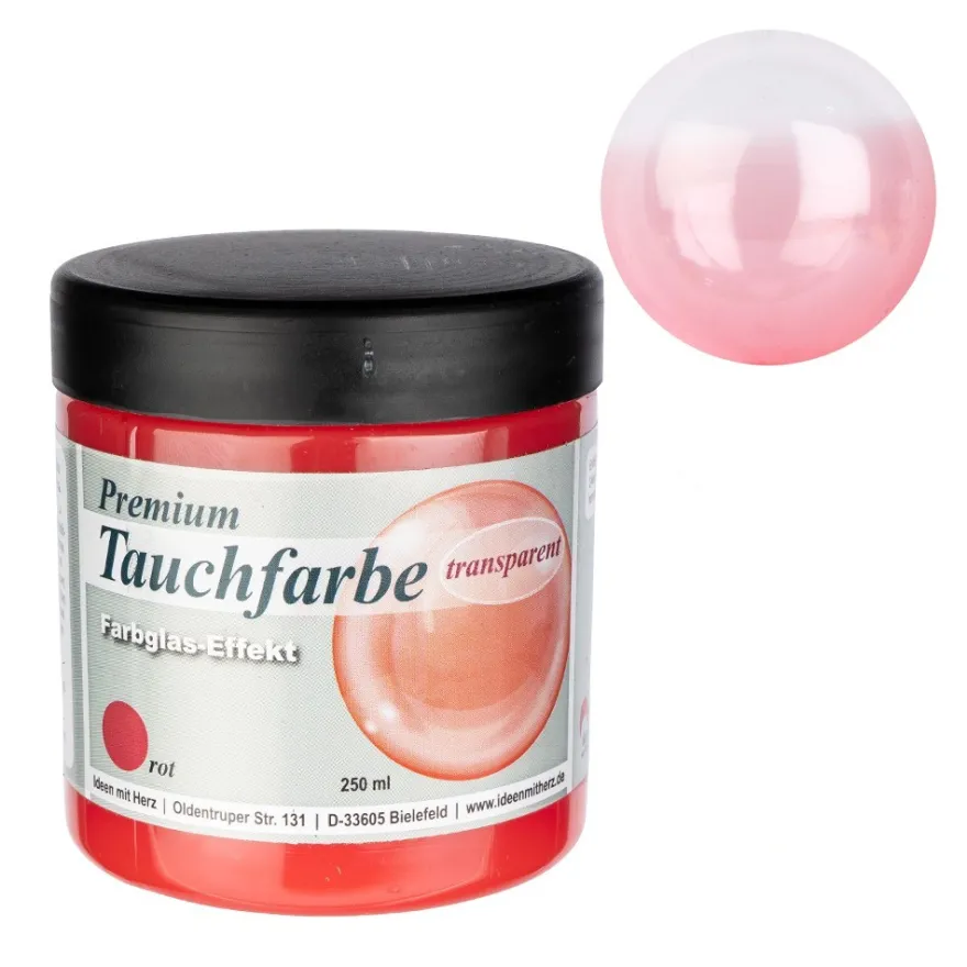 Premium-Tauchfarbe, Farbglas-Effekt, rot, 250ml