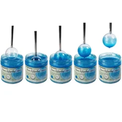 Premium-Tauchfarbe, Farbglas-Glitzer-Effekt, blau mit Silber-Glitzer, 250ml