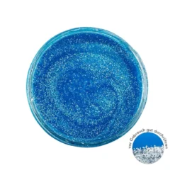 Premium-Tauchfarbe, Farbglas-Glitzer-Effekt, blau mit Silber-Glitzer, 250ml