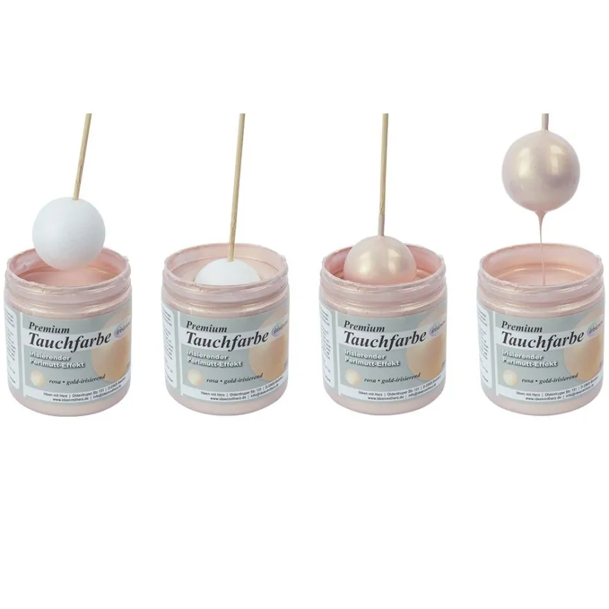 Premium-Tauchfarbe, irisierender Perlmutt-Effekt, rosa & gold-irisierend, 250ml