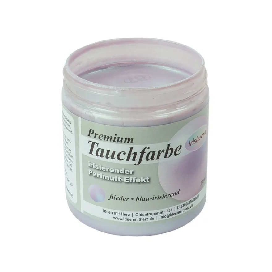 Premium-Tauchfarbe, irisierender Perlmutt-Effekt, flieder & blau-irisierend, 250ml