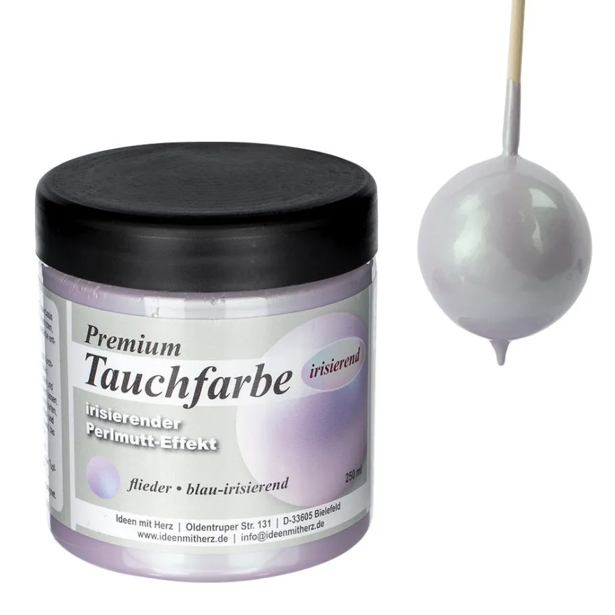 Premium-Tauchfarbe, irisierender Perlmutt-Effekt, flieder & blau-irisierend, 250ml