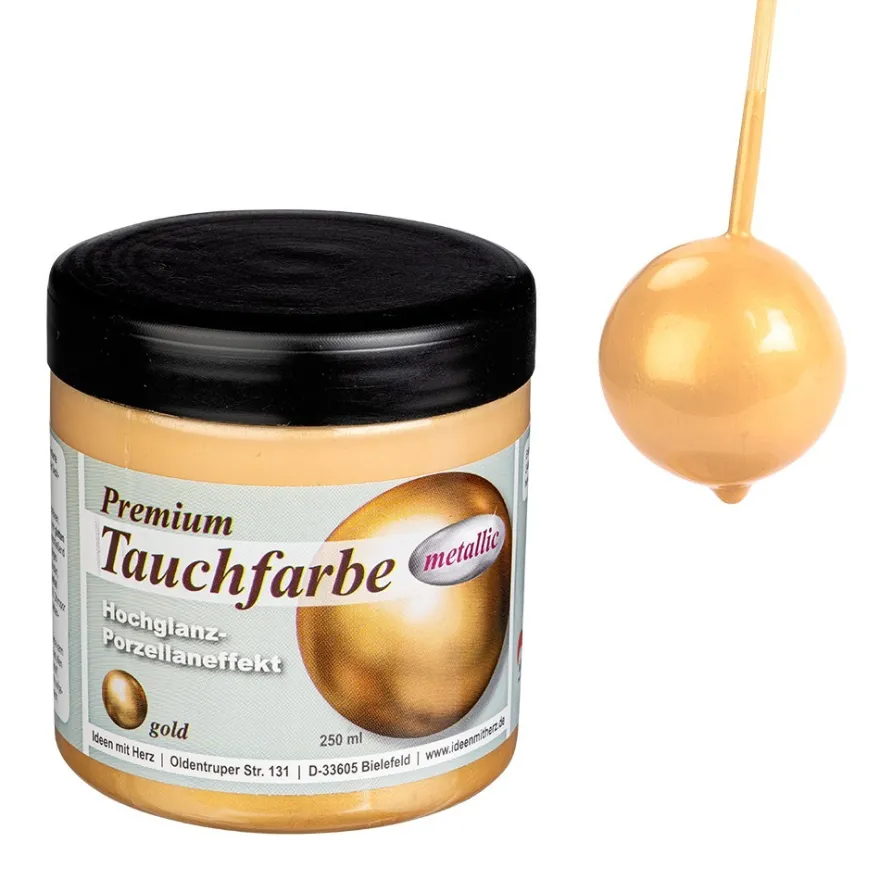 Premium-Tauchfarbe, metallic, gold, 250ml