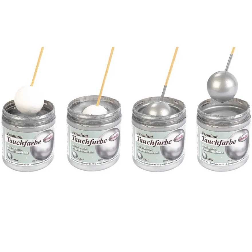 Premium-Tauchfarbe, metallic, silber, 250ml