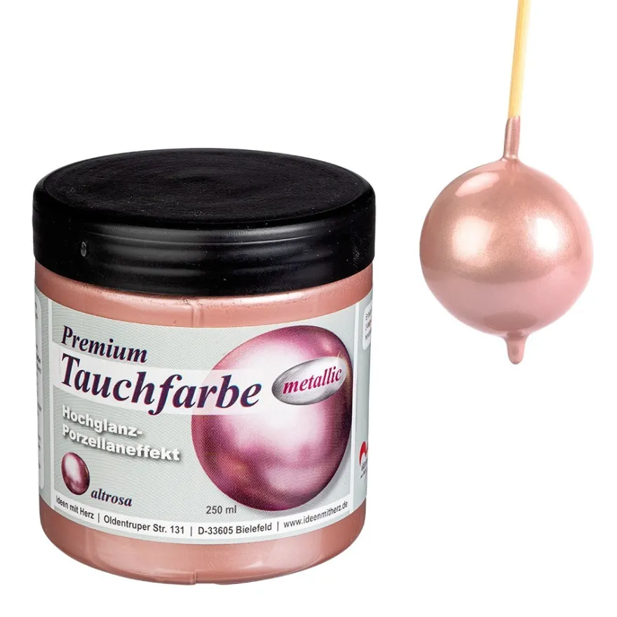 Premium-Tauchfarbe, metallic, altrosa, 250ml