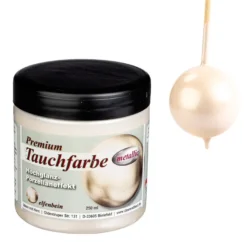 Premium-Tauchfarbe, metallic, elfenbein, 250ml