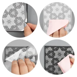 Premium-Transfers, Blüten & Schmetterlinge, 10cm x 30cm, Silberfolie, 10 Bogen