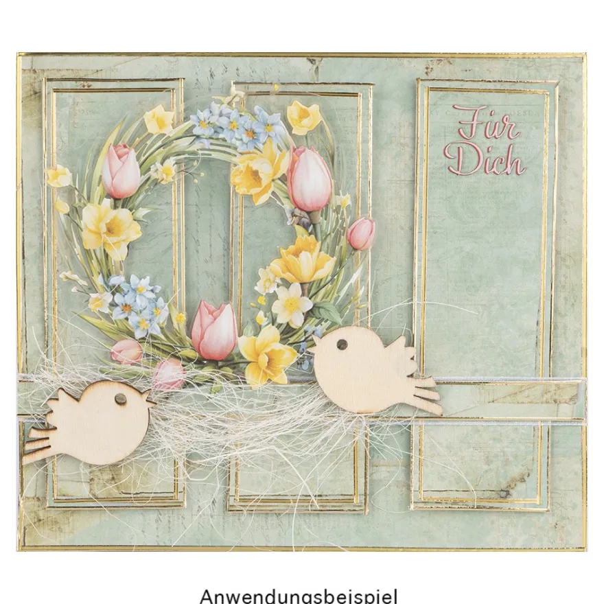 Premium-Transfers, Blumen & Wünsche, 10cm x 30cm, farbig, 10 Bogen