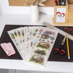 Premium-Transfers, Dorf-Idylle, 10cm x 30cm, farbig, 10 Bogen