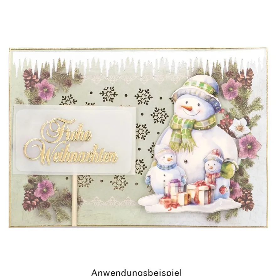 Premium-Transfers, Florale Bordüren & Ornamente, 10cm x 30cm, Goldfolie, 10 Bogen