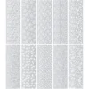 Premium-Transfers, Florale Designs, 10cm x 30cm, Silberfolie, 10 Bogen