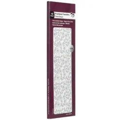 Premium-Transfers, Florale Designs, 10cm x 30cm, Silberfolie, 10 Bogen