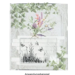 Premium-Transfers, Frühlingsmotive, 10cm x 30cm, Silberfolie, 10 Bogen