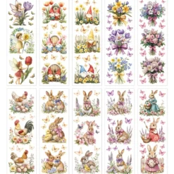 Premium-Transfers, Frühlings- und Osterzeit, 10cm x 30cm, farbig, 10 Bogen