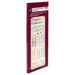 Premium-Transfers, Glückwünsche, 10cm x 30cm, farbig, 10 Bogen