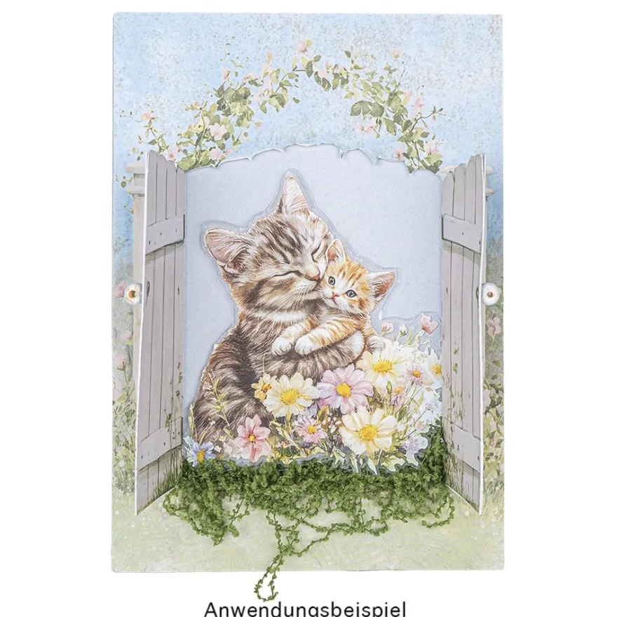 Premium-Transfers, Katzen, 10cm x 30cm, farbig, 10 Bogen
