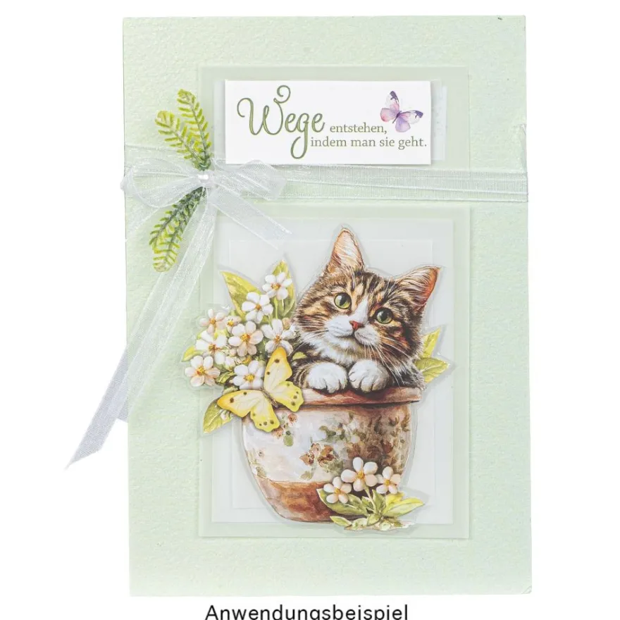 Premium-Transfers, Katzen, 10cm x 30cm, farbig, 10 Bogen