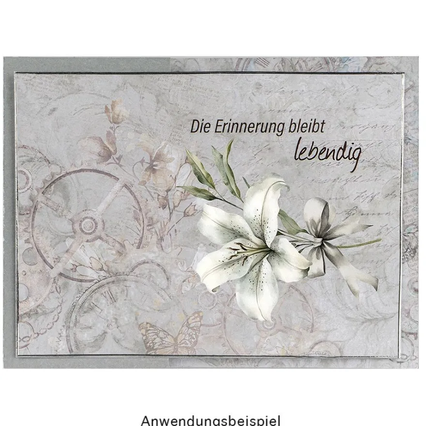 Premium-Transfers, Kondolenz & Schriften, 10cm x 30cm, farbig, 10 Bogen