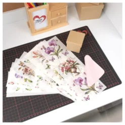 Premium-Transfers, Orchideen & Lilien, 10cm x 30cm, farbig, 10 Bogen
