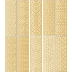 Premium-Transfers, Ornamentik, 10cm x 30cm, Goldfolie, 10 Bogen
