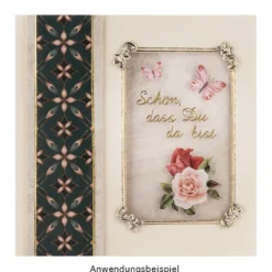 Premium-Transfers, Ornamentik & Blumen, 10cm x 30cm, Goldfolie & farbig, 10 Bogen
