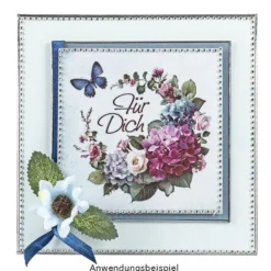 Premium-Transfers, Sag's mit Blumen, 10cm x 30cm, farbig, 10 Bogen
