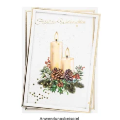 Premium-Transfers, Weihnachtsfloristik, 10cm x 30cm, farbig, 10 Bogen